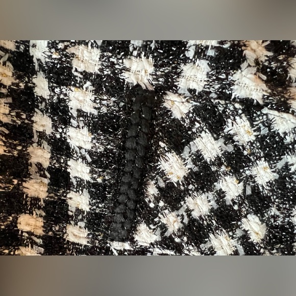 Self Portrait BLACK CHECK BOUCLE MINI JACKET DRESS - Picture 6 of 6